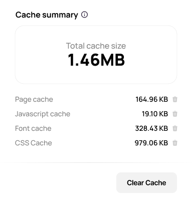 Cache Summary