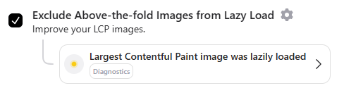 Exclude Above the Fold Images