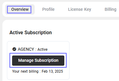 Manage Subscription