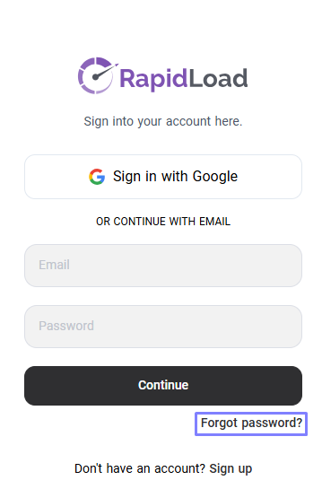 Reset Password